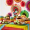 82 PCS Mexican Themed Fiesta Party Supplies Set Including Plates Cups Napkins Tablecloth and Banner for Cinco de Mayo, Mexican-Themed School Dance, Fiesta Themed Party